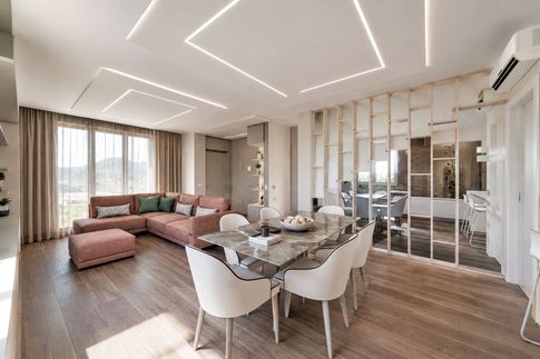 Open Space in stile glamour di 50 di JFD Juri Favilli Design Open Space in stile glamour di 50 di JFD Juri Favilli Design