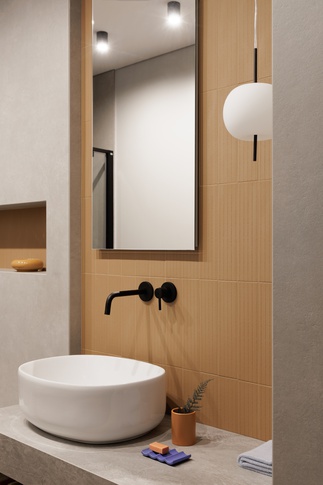 Bagno di Servizio in stile contemporaneo di 5 di Storie Design Studio Bagno di Servizio in stile contemporaneo di 5 di Storie Design Studio
