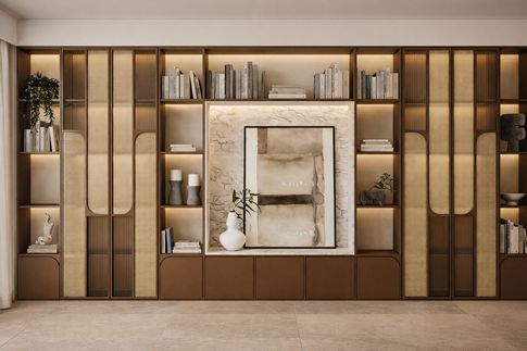 Soggiorno in stile contemporaneo di 45 di EmmePi Architettura