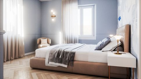 Camera da Letto in stile contemporaneo di 17 di Annalisa Carli Architetto