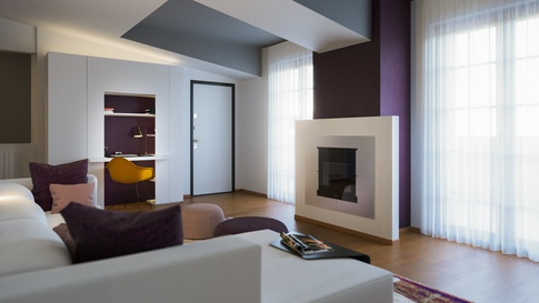 Soggiorno in stile art deco di 40 di Annalisa Carli Architetto