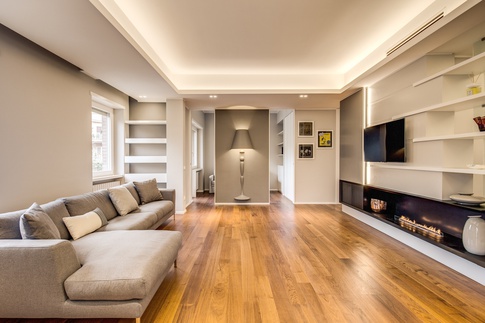 Soggiorno in stile contemporaneo di 30 di MOB Architects