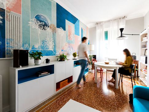 Soggiorno in stile vintage di 25 di Equus Architects
