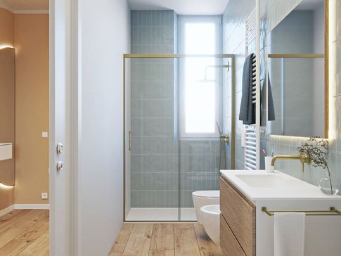 Bagno in stile moderno di 5 di AT Design Studio Bagno in stile moderno di 5 di AT Design Studio
