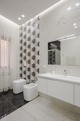 Bagno in stile moderno di 9 di Leonardo Pellicanò _ Architetto