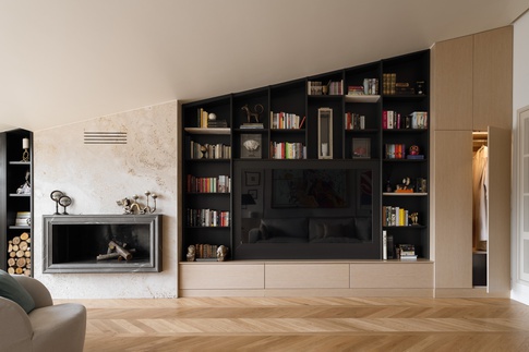 Soggiorno in stile contemporaneo di 50 di Studio Gaetano Riccardelli