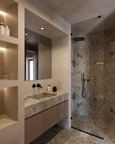 Bagno in stile moderno di 4 di doppiozero interior