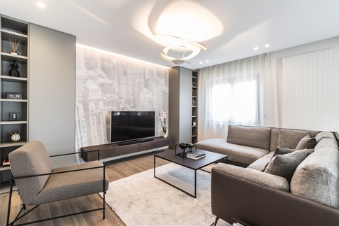 Soggiorno in stile contemporaneo di 25 di Desearq studio - architettura e interior design