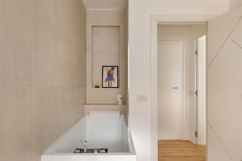 Bagno in stile contemporaneo di 7 di Caterina Scamardella Architetto Bagno in stile contemporaneo di 7 di Caterina Scamardella Architetto