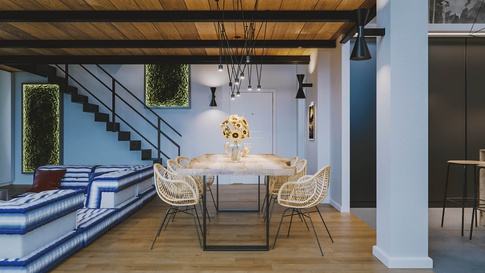 Open Space in stile contemporaneo di 62 di Annalisa Carli Architetto Open Space in stile contemporaneo di 62 di Annalisa Carli Architetto