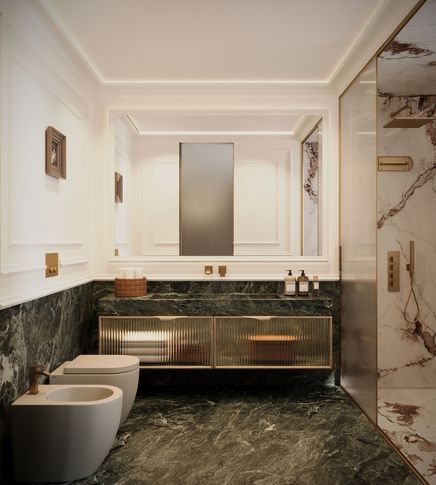 Bagno in stile contemporaneo di 10 di Salvatore Sito Interior Designer