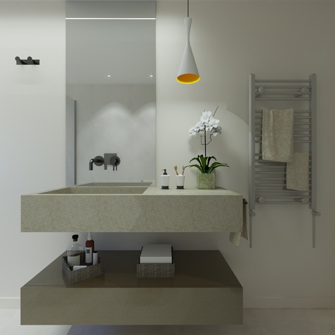 Bagno in stile contemporaneo di 6 di SG Architetti