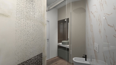 Bagno in stile contemporaneo di 5 di Arar Studio di Arar Muna Isabella Bagno in stile contemporaneo di 5 di Arar Studio di Arar Muna Isabella