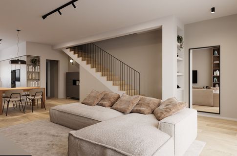 Open Space in stile moderno di 56 di Silvia Aquilani . Design studio