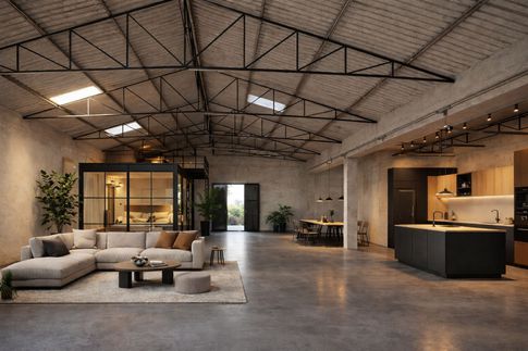 Open Space in stile industriale di 250 di Alessia Berti