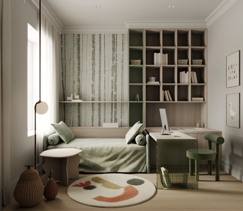 Cameretta Bambini in stile contemporaneo di 30 di Aureainteriors