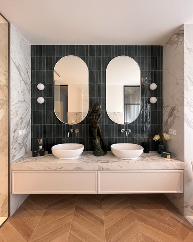 Bagno in stile art deco di 11 di Linea Architettura Design Interior Bagno in stile art deco di 11 di Linea Architettura Design Interior