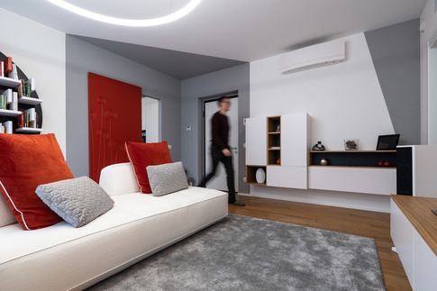 Soggiorno in stile contemporaneo di 22 di Annalisa Carli Architetto