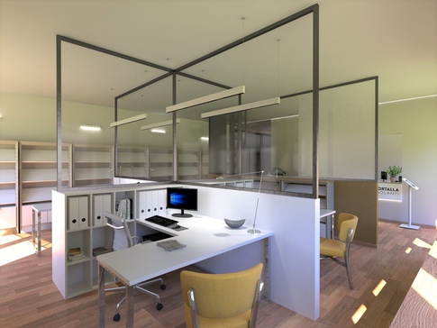 Open Space in stile contemporaneo di 42 di Francesca Boglio Architetto