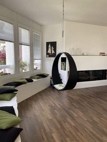 Veranda in stile moderno di 50 di Bossi Vigorito Building Interior