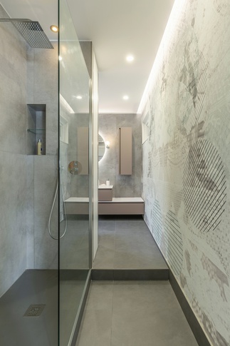 Bagno in stile urban di 5 di Alessandra Avagnano Architetto