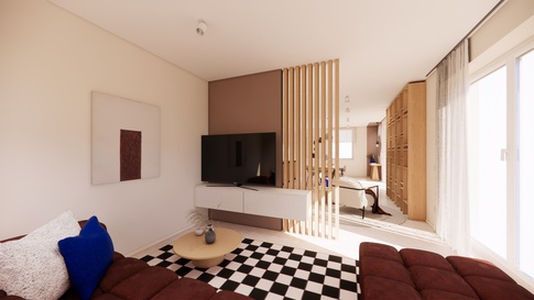 Open Space in stile moderno di 65 di Maison Monrò
