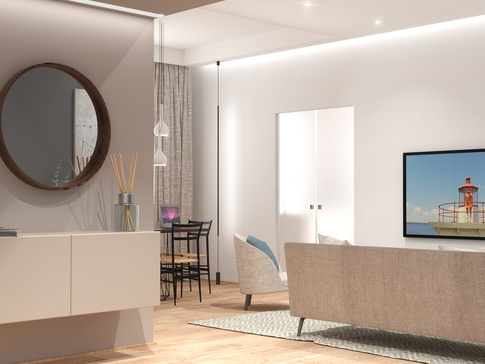 Open Space in stile contemporaneo di 20 di Giulia Grillo Architetto