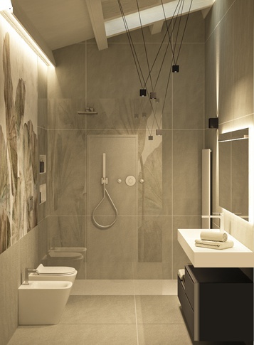 Bagno in stile contemporaneo di 6 di Stefano Bergami studio interior design