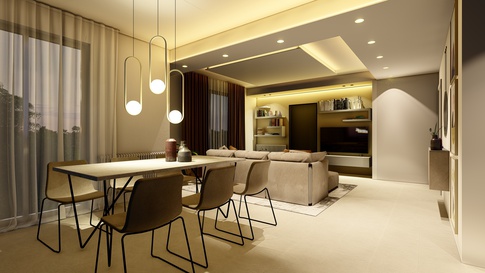 Open Space in stile contemporaneo di 43 di think in Yellow - interior design Open Space in stile contemporaneo di 43 di think in Yellow - interior design