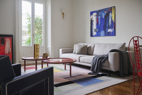 Soggiorno in stile pop art di 85 di Chantal Forzatti architetto