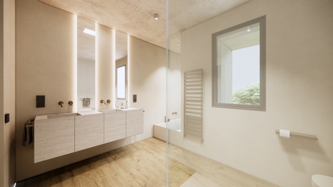 Bagno in stile naturale di 7 di Simona Fogalesi interior designer Bagno in stile naturale di 7 di Simona Fogalesi interior designer