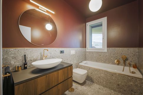 Bagno di Servizio in stile contemporaneo di 5 di SaturninoStudio Architecture and Design Bagno di Servizio in stile contemporaneo di 5 di SaturninoStudio Architecture and Design