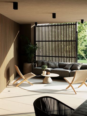 Portico in stile minimal di 30 di Didonè Comacchio Architects