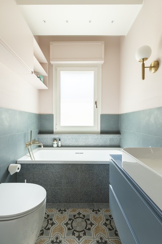Bagno in stile retrò di 7 di Rachele Biancalani Studio Bagno in stile retrò di 7 di Rachele Biancalani Studio