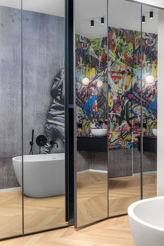 Bagno in stile moderno di 10 di atrestudio