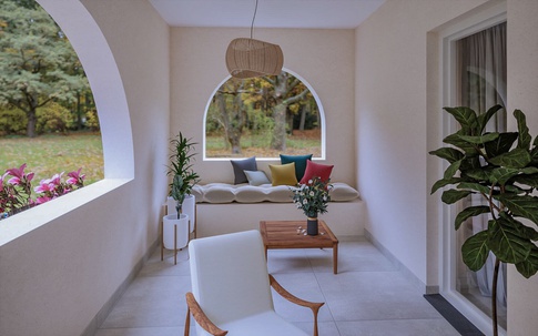Terrazza in stile contemporaneo di 40 di Caterina Scamardella Architetto Terrazza in stile contemporaneo di 40 di Caterina Scamardella Architetto