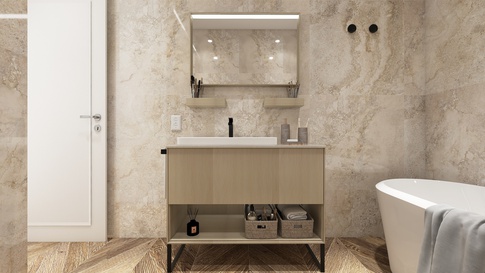 Bagno in stile contemporaneo di 7 di Nicoletta Russo Interior Designer