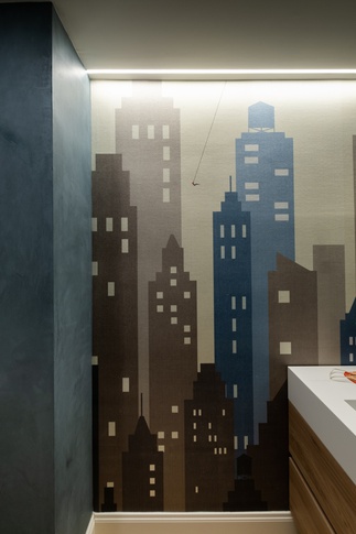 Bagno in stile moderno di 4 di Bossi Vigorito Building Interior