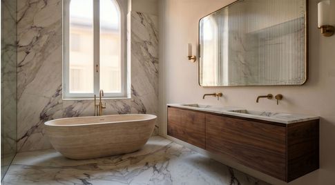 Bagno in stile contemporaneo di 10 di SaturninoStudio Architecture and Design