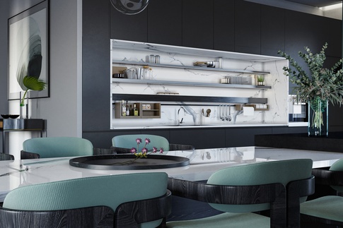 Open Space in stile moderno di 45 di Huit Studio