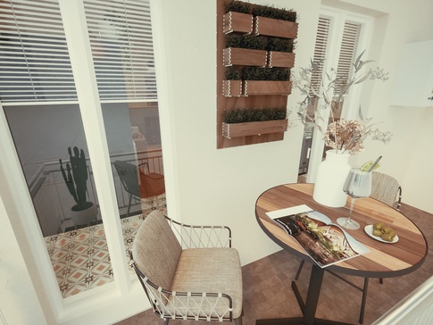 Terrazza in stile eclettico di 5 di Caterina Scamardella Architetto