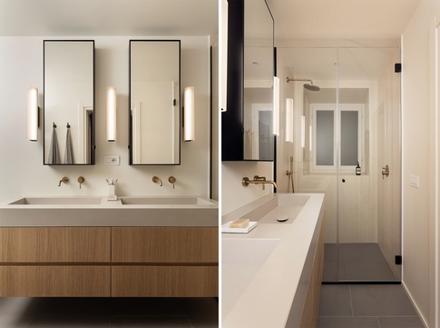 Bagno in stile moderno di 9 di NOMADE ARCHITETTURA