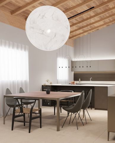 Open Space in stile contemporaneo di 58 di Cariolato Arredamenti
