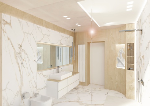 Bagno in stile contemporaneo di 6 di Stefano Bergami studio interior design