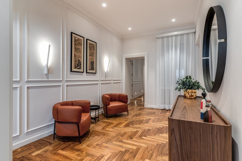 Ingresso in stile contemporaneo di 15 di MOB Architects Ingresso in stile contemporaneo di 15 di MOB Architects