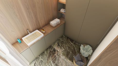 Lavanderia in stile contemporaneo di 7 di Salvatore Sito Interior Designer