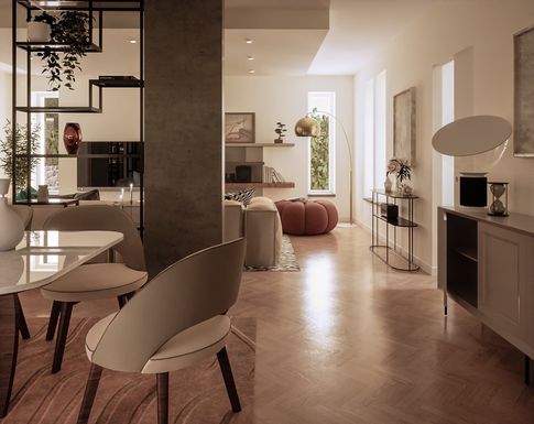 Open Space in stile contemporaneo di 50 di Caterina Scamardella Architetto