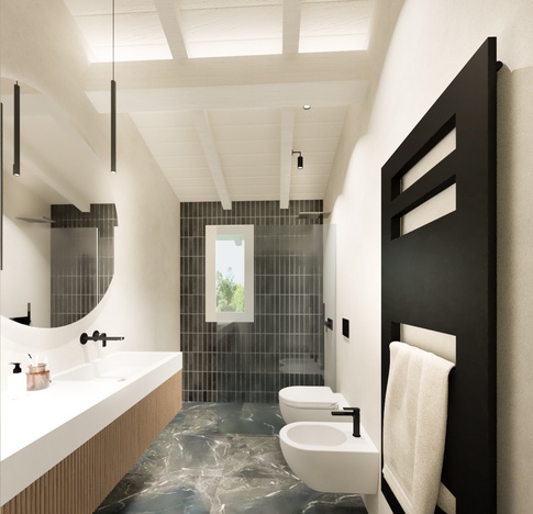 Bagno in stile moderno di 5 di MICHELE VOLPI STUDIO INTERIOR DESIGN