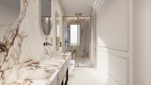 Bagno in stile contemporaneo di 8 di Areadieci architettura