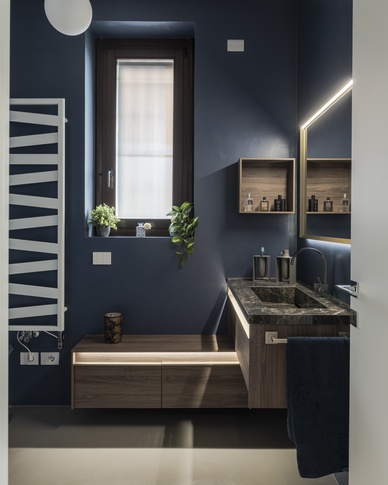 Bagno in stile contemporaneo di 6 di Annalisa Carli Architetto Bagno in stile contemporaneo di 6 di Annalisa Carli Architetto